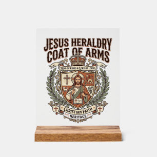 Jesus Heraldry Coat Of Arms Jesus Heraldry Coat Ar Acrylic Sign