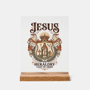 Jesus Heraldry Coat Of Arms Jesus Heraldry Coat Ar Acrylic Sign