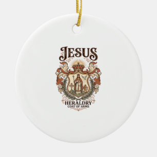 Jesus Heraldry Coat Of Arms Jesus Heraldry Coat Ar Ceramic Tree Decoration