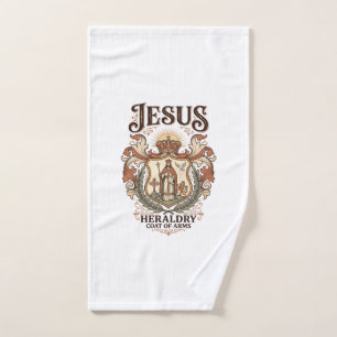 Jesus Heraldry Coat Of Arms Jesus Heraldry Coat Ar Hand Towel