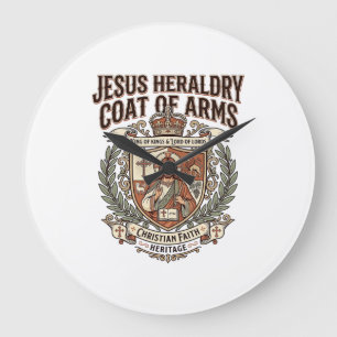 Jesus Heraldry Coat Of Arms Jesus Heraldry Coat Ar Large Clock