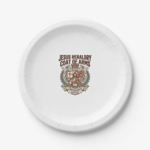 Jesus Heraldry Coat Of Arms Jesus Heraldry Coat Ar Paper Plate