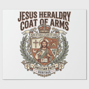 Jesus Heraldry Coat Of Arms Jesus Heraldry Coat Ar Wrapping Paper