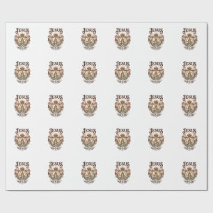 Jesus Heraldry Coat Of Arms Jesus Heraldry Coat Ar Wrapping Paper