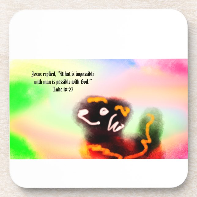 Jesus here  coaster (Front)