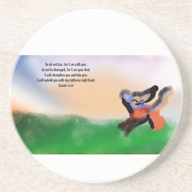 jesus here  coaster (Front)