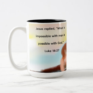 jesus here Two-Tone coffee mug