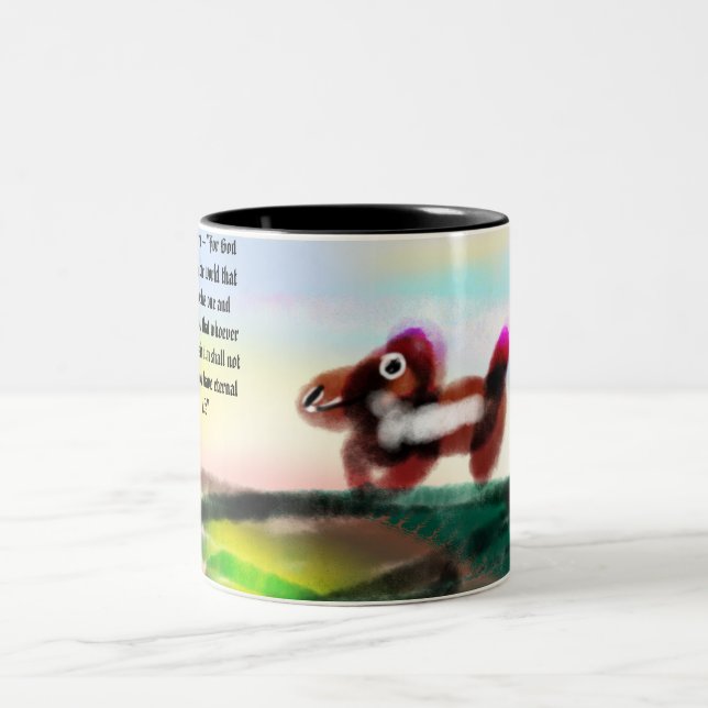 jesus here with us Two-Tone coffee mug (Center)