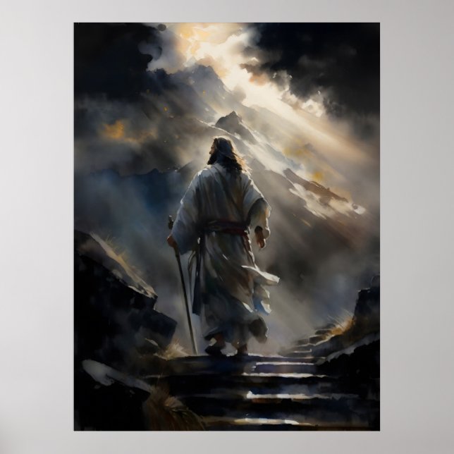 Jesus Hike The Mountain Poster (Front)