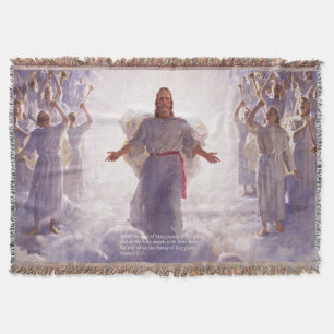 Jesus & his Angels Throw Blanket
