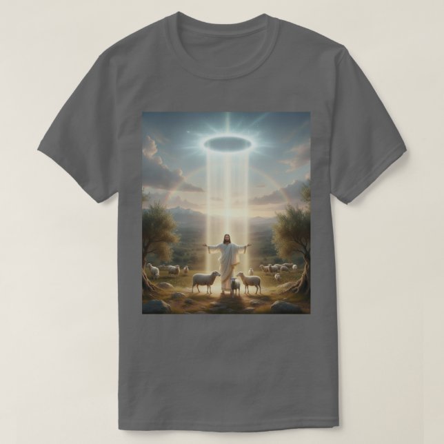Jesus & His Sheep T-Shirt (Design Front)