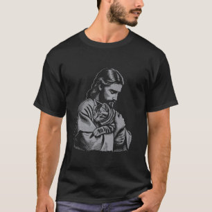 Jesus Holding a Cat - Compassionate Religious Artw T-Shirt