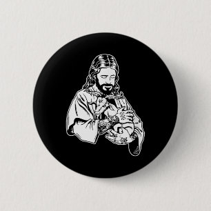 Jesus Holding Goat Baphomet Occult Satanic Tattooe 6 Cm Round Badge