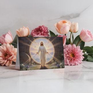 Jesus Holy Easter Morning Card