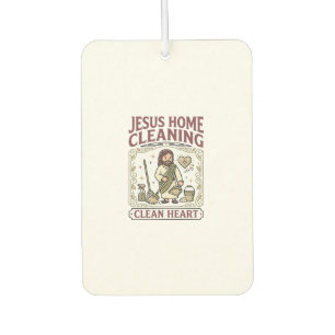 Jesus Home Cleaning Clean Heart Jesus Home Cleanin Car Air Freshener