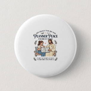 Jesus Homeschool Mum Planner Shirt Faith Based Des 6 Cm Round Badge