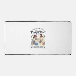 Jesus Homeschool Mum Planner Shirt Faith Based Des Desk Mat