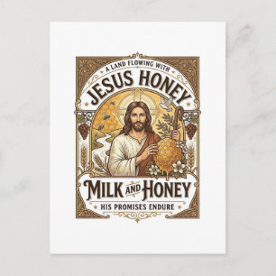 Jesus Honey Milk And Honey Jesus Honey Milk Honey Postcard