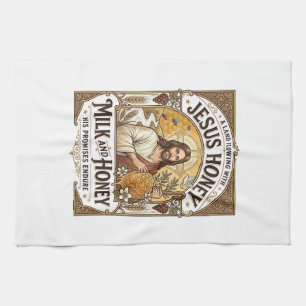 Jesus Honey Milk And Honey Jesus Honey Milk Honey  Tea Towel
