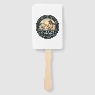 Jesus Hospice End Of Life Comfort Shirt Christian  Hand Fan