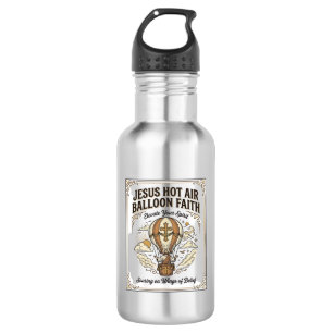 Jesus Hot Air Balloon Faith Jesus Hot Air Balloon  532 Ml Water Bottle