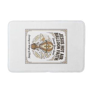 Jesus Hot Air Balloon Faith Jesus Hot Air Balloon Bath Mat