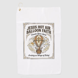 Jesus Hot Air Balloon Faith Jesus Hot Air Balloon  Golf Towel