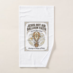 Jesus Hot Air Balloon Faith Jesus Hot Air Balloon Hand Towel