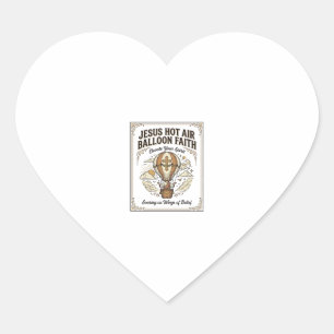 Jesus Hot Air Balloon Faith Jesus Hot Air Balloon  Heart Sticker