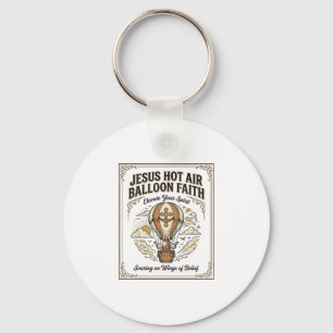 Jesus Hot Air Balloon Faith Jesus Hot Air Balloon  Key Ring