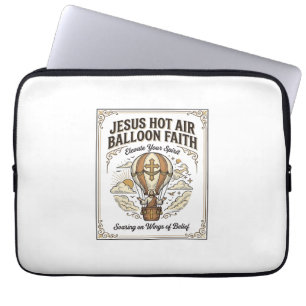 Jesus Hot Air Balloon Faith Jesus Hot Air Balloon Laptop Sleeve