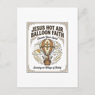 Jesus Hot Air Balloon Faith Jesus Hot Air Balloon Postcard