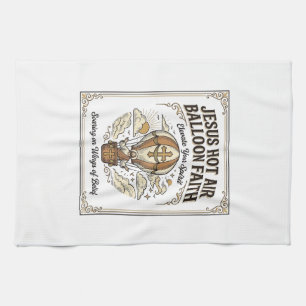 Jesus Hot Air Balloon Faith Jesus Hot Air Balloon  Tea Towel