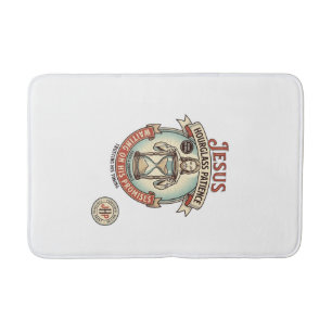 Jesus Hourglass Patience Jesus Hourglass Patience Bath Mat