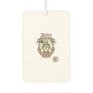 Jesus Hourglass Patience Jesus Hourglass Patience  Car Air Freshener