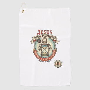 Jesus Hourglass Patience Jesus Hourglass Patience  Golf Towel