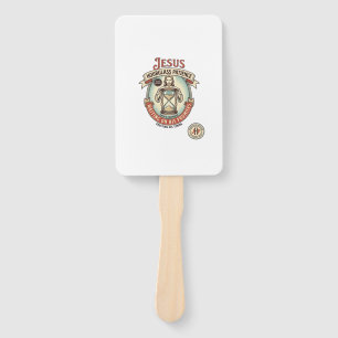 Jesus Hourglass Patience Jesus Hourglass Patience  Hand Fan