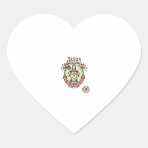 Jesus Hourglass Patience Jesus Hourglass Patience  Heart Sticker