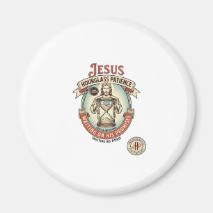 Jesus Hourglass Patience Jesus Hourglass Patience Magnet