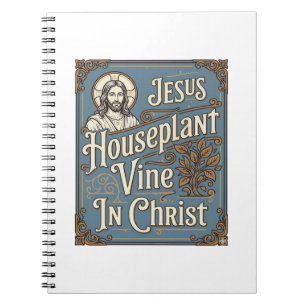 Jesus Houseplant Vine In Christ Jesus Houseplant V Notebook