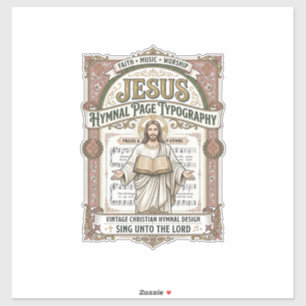 Jesus Hymnal Page Typography Jesus Hymnal Page