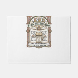 Jesus Hymnal Page Typography Jesus Hymnal Page Doormat