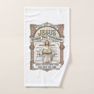 Jesus Hymnal Page Typography Jesus Hymnal Page Hand Towel