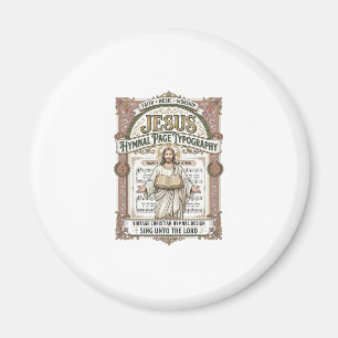 Jesus Hymnal Page Typography Jesus Hymnal Page Magnet