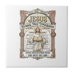 Jesus Hymnal Page Typography Jesus Hymnal Page Tile