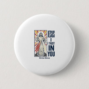 Jesus I Trust In You Divine Mercy Shirt Design_1 6 Cm Round Badge