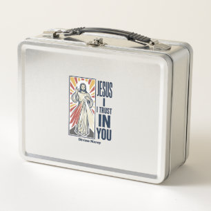 Jesus I Trust In You Divine Mercy Shirt Design_1 Metal Lunch Box