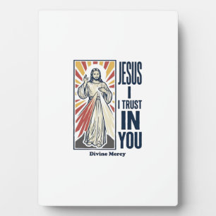 Jesus I Trust In You Divine Mercy Shirt Design_1 Plaque