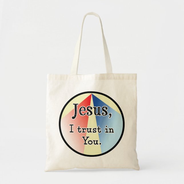 Jesus, I Trust in You: Divine Mercy  Tote Bag (Front)
