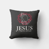 Jesus I Trust In You Praying Hands & Crown